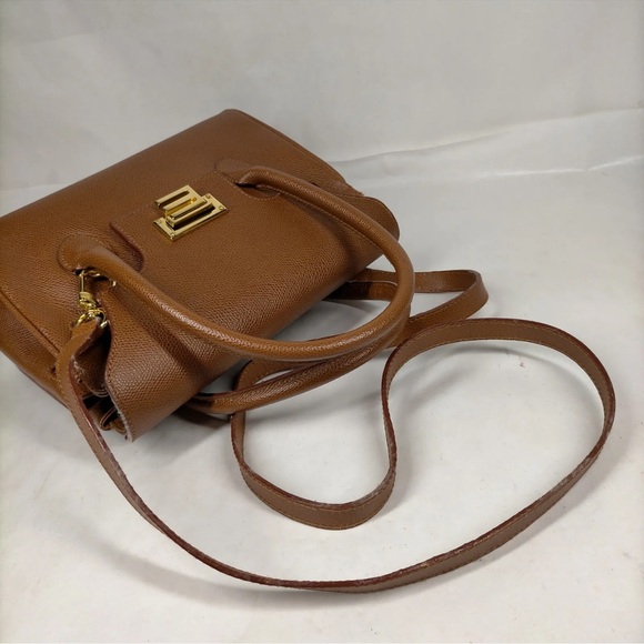 Authentic Etro Hand Bag  Brown Leather EUC - Picture 5 of 11